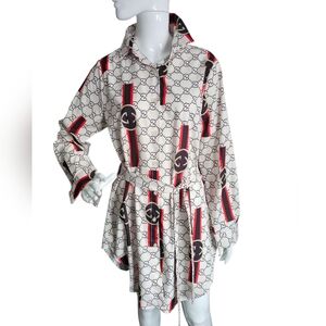 FOREVER Print Inspired Long Sleeve Mini Dress Size Large NWT